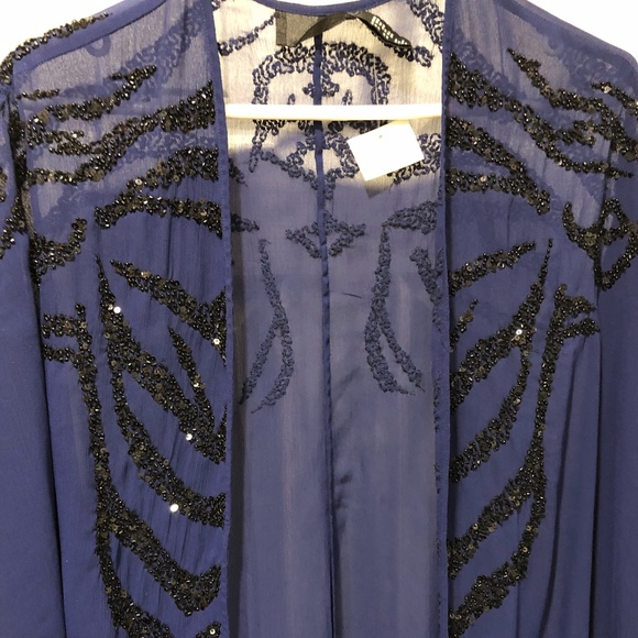 H&M Women’s Midnight Blue Long Overlay - Picture 2 of 9